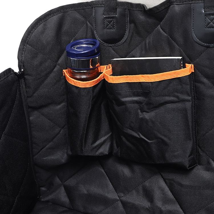 Kotilux 5-in-1 automobilio sėdynių užtiesalas su šonais, papildomu saugos diržu ir laikymo krepšiu, juodas, 137x147cm