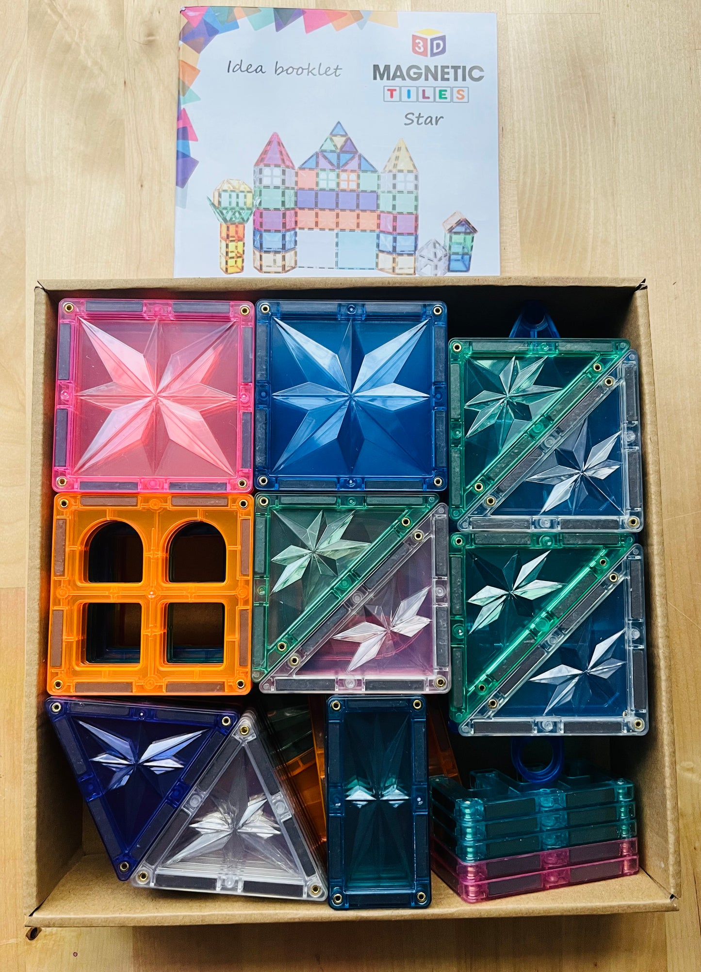 3D Magnetic Building Blocks New Shinny Design 66 Piece Set +Gift!