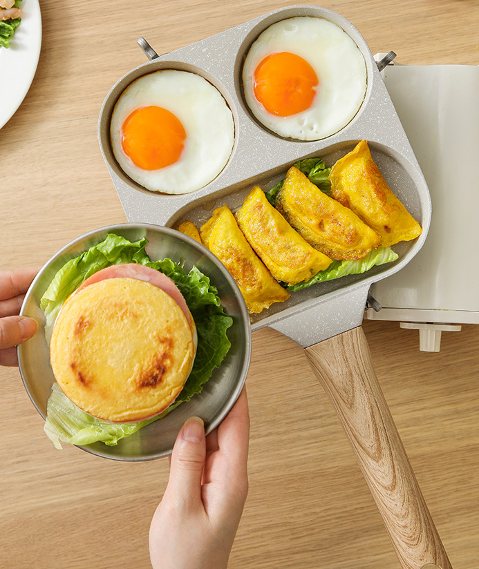 Kotilux 3 cup Non-Stick Frying Breakfast Pan, 17cm x 18cm x 2.5cm
