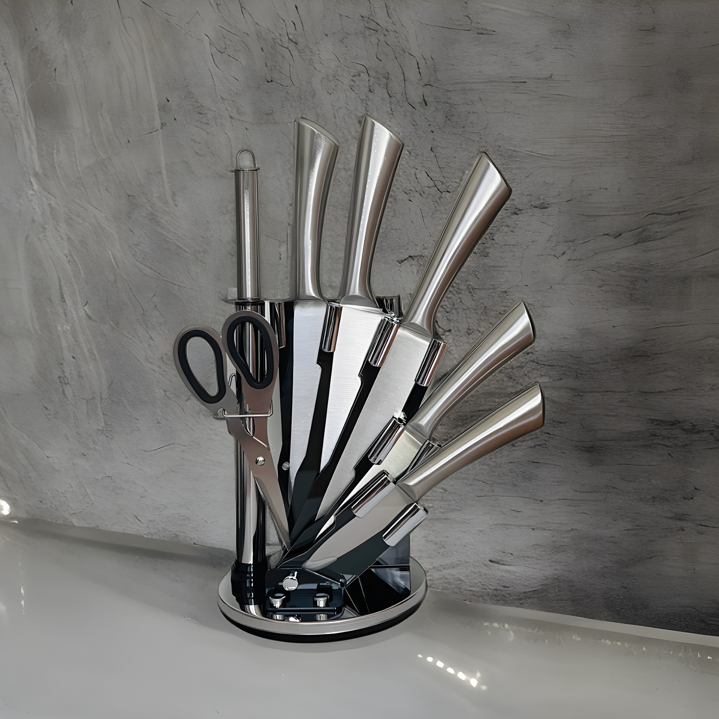 Kotilux 8 Pieces Kitchen Knife Set with Block
