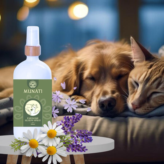 Atpalaiduojantis aromaterapinis purškalas naminiams gyvūnams „Pawesome Sleeps“ Munati, 200 ml