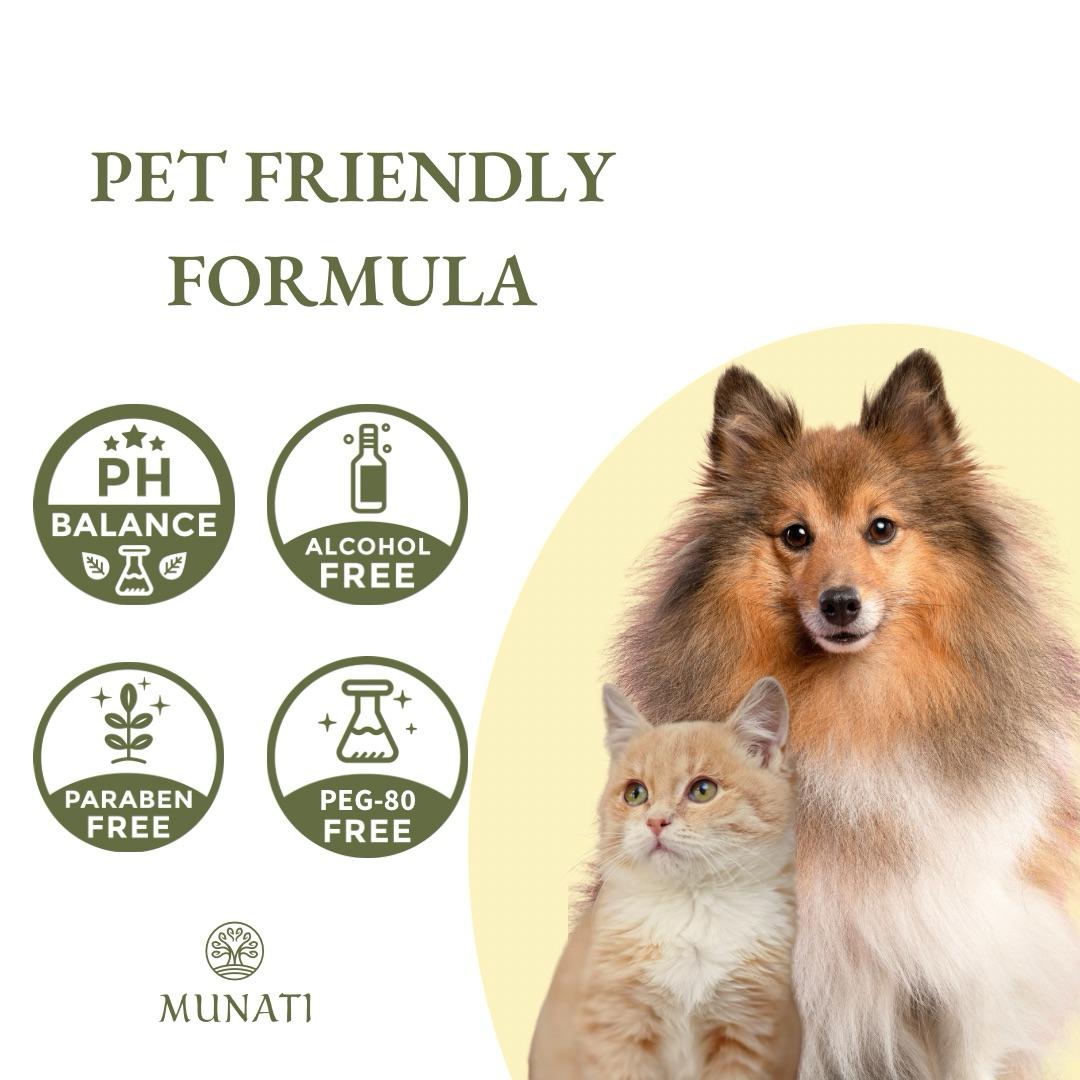 Shampoo and Conditioner 2-in-1 & Protective Coat Spray Bundle, Munati