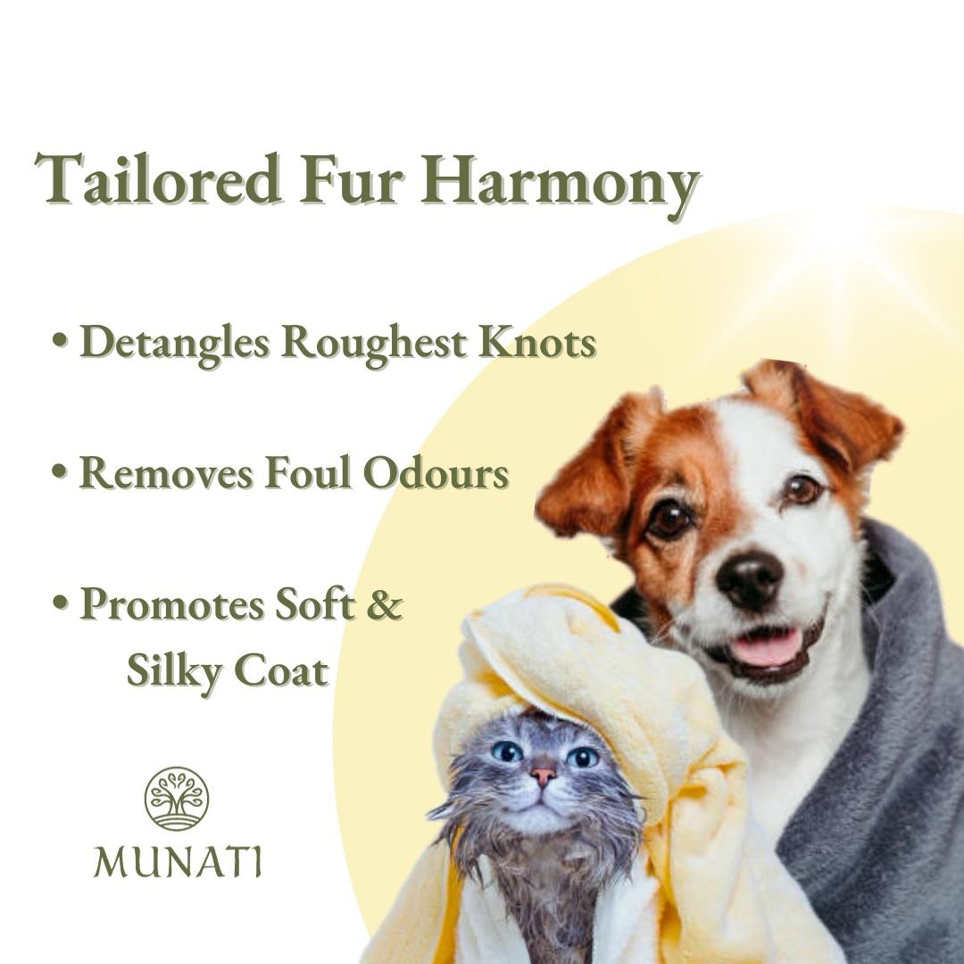 Shampoo and Conditioner 2-in-1 & Protective Coat Spray Bundle, Munati