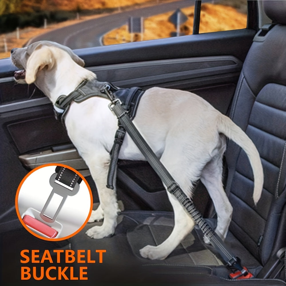 Shock absorbent Retractable Elastic Car Safety Belt For Dogs, 2 Piece Set