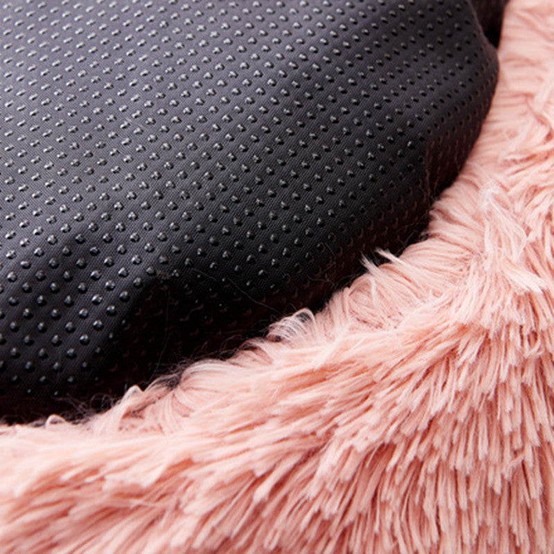 Luxurious Fluffy Hooded Cat & Dog Bed Cave with Hooded Blanket, Up to 6.8kg, 50cm