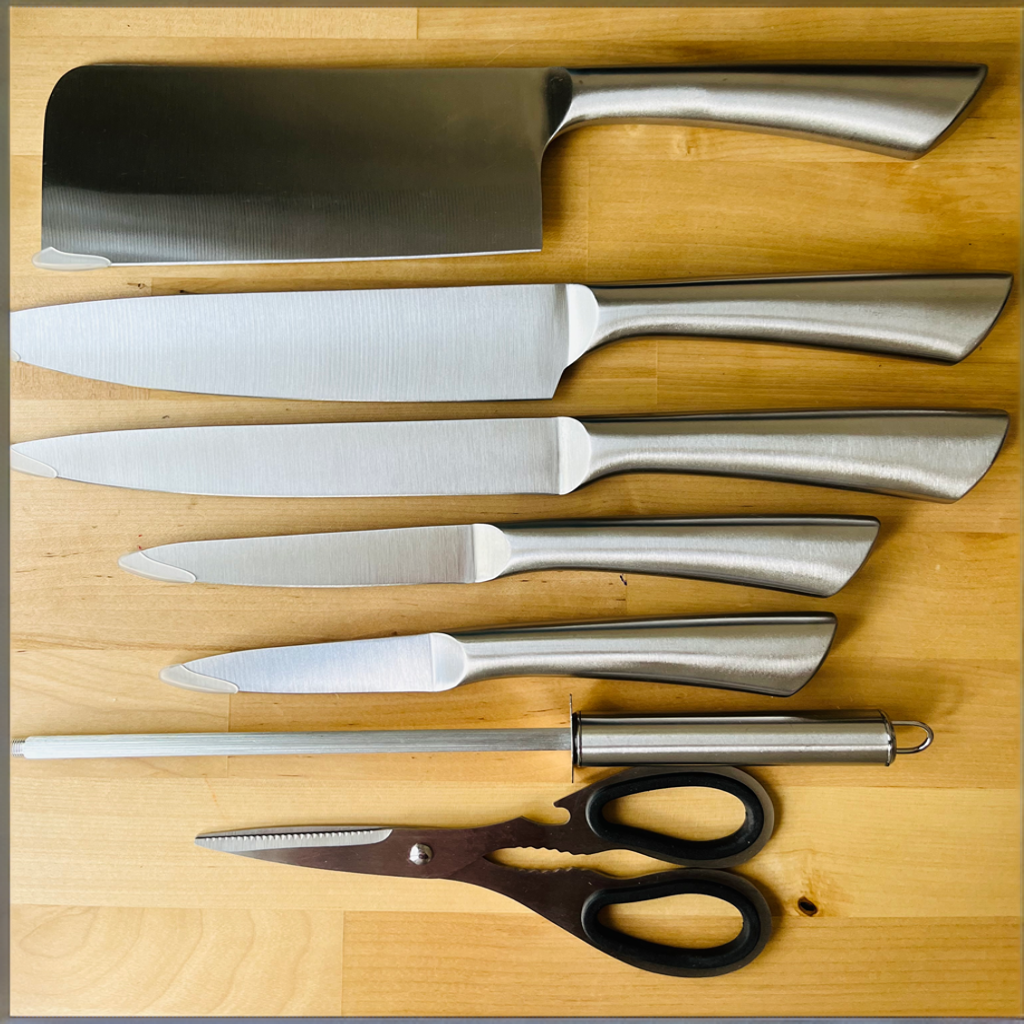 Kotilux 8 Pieces Kitchen Knife Set with Block
